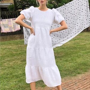 Faithfull The Brand Alberte Linen Midi Dress